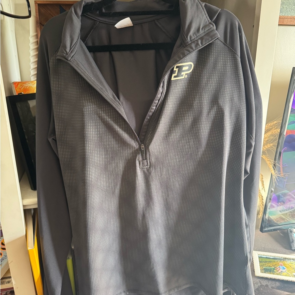 Purdue University Dark Gray Quarter-Zip Jacket